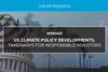 US climate policy developments, takeaways for responsible investors