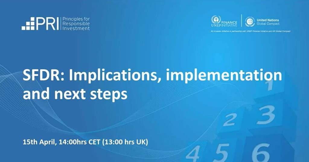 EU SFDR Regulation Implications, Implementation and Next Steps