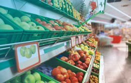 Close-up of a supermarket
