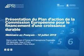 Présentationdu计划D'Action de La ofericalEuropéenneSur La Finance Durable enFrançais