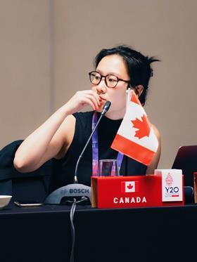 Image of Jodi-Ann Wang as a Canadian G20 Youth Delegate in Indonesia 2022