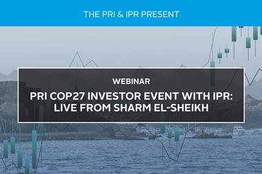 PRI COP27 Investor Event with IPR-Live from Sharm El-Sheikh