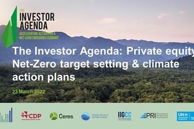 Private equity, Net-Zero target setting and climate action plans