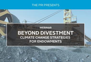Beyond Divestment - Climate change strategies banner