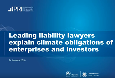 领先的责任律师解释企业和投资者的气候义务