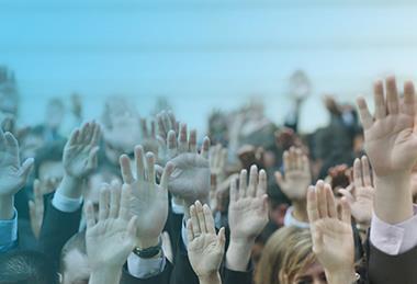 Business crowd raising hands 145281661 copy