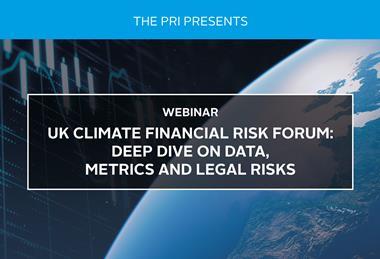 UK Climate Financial Risk Forum - deep dive on data, metrics and legal risks