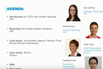 Meeting the TCFD recommendations in the 2018 PRI Reporting Framework