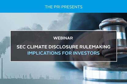 SEC Climate Disclosure Rulemaking - Implications for Investors