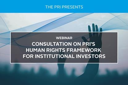 Consultation on PRI’s Human Rights Framework for Institutional Investors