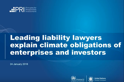 Leading liability lawyers explain climate obligations of enterprises and investors