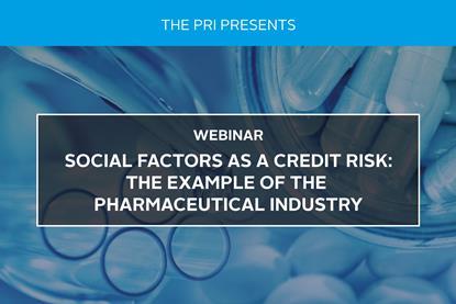 Social Factors as a Credit Risk - The Example of the Pharmaceutical Industry