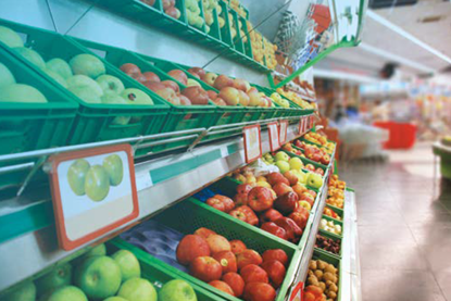 Close-up of a supermarket