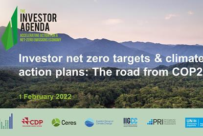 Investor net zero targets & climate action plans - The Road from COP26