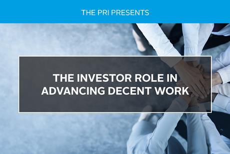 The investor role in advancing decent work