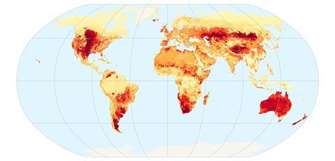 Hotspots of biodiversity depletion are found in the Great Plains in North America, the Southern cone of South America, Southern Africa, Central Asia and Australia.