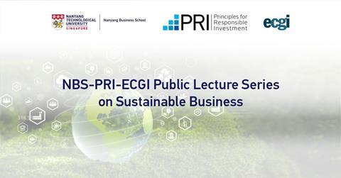 NBS-PRI-ECGI Public Lecture Series on Sustainable