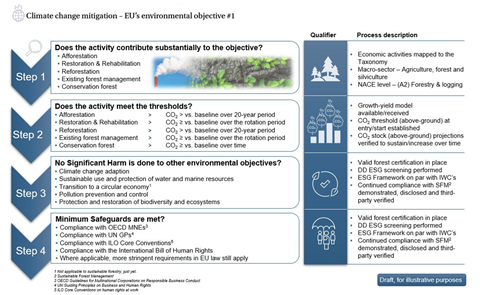 EU taxonomy - process application