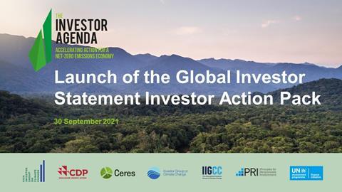 Launch of the Global Investor Statement Investor Action Pack